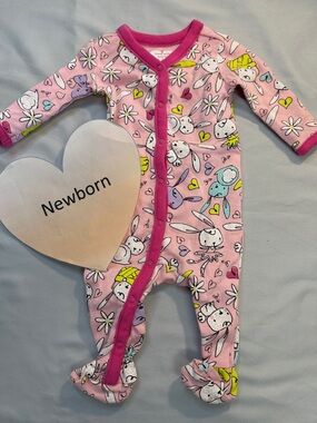 The Children's Place - NWOT - One Piece footed sleeper with Rabbit Design